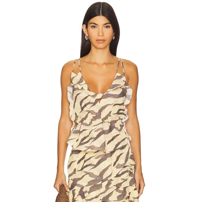 イロ Iro 【 Dariah Top Women Print Tiger 】 レディース