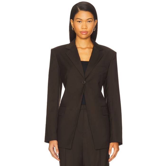 ヘルムートラング Helmut Lang 【 Cut Away Blazer Women Dark Chocolate 】 ブレイザー レディース