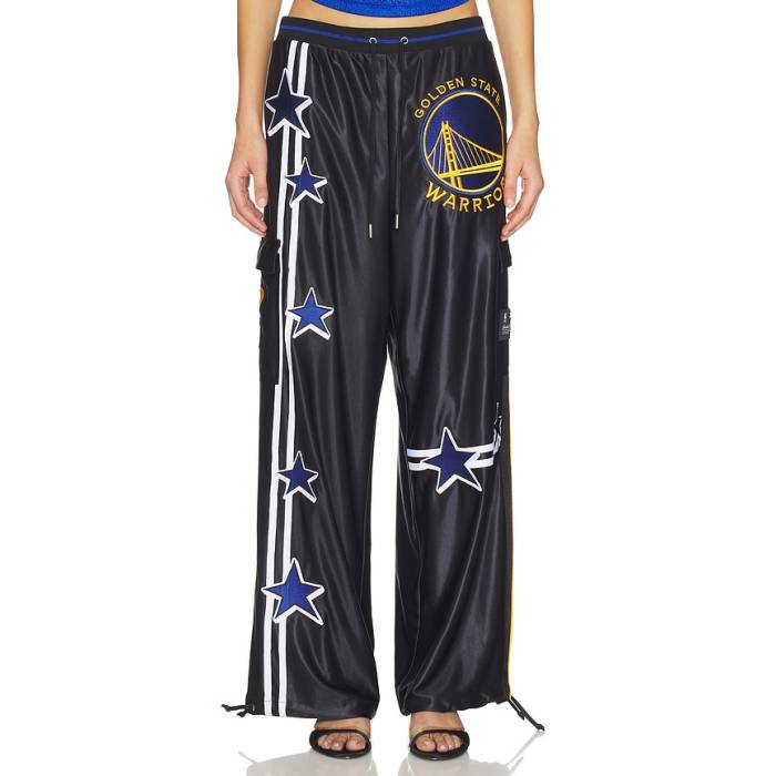 Off Season 【 Golden State Warriors Nylon Track Pant Women Golden State Warriors 】 State 滑るゲーム盤 ウォリアーズ ナイロン 貨物自動車 ズボン下 レディース ゴールデンステート・ウォリアーズ