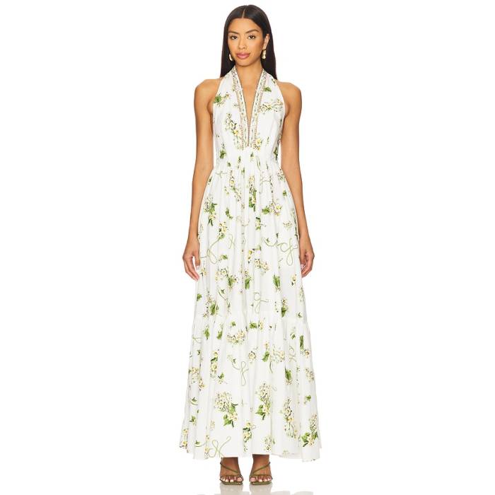 カミーラ Camilla 【 Ruffle Hem Halter Dress Women Botanical Utopia 】 ドレス レディース｜スニケス