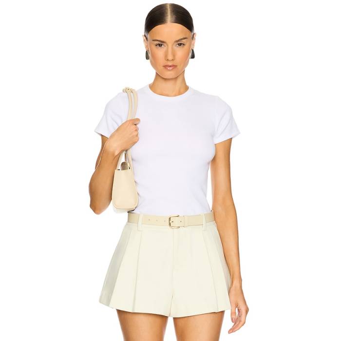 Leset 【 Kelly Slim Fit Tee Women White 】 slim か細い プルオーバー レディース 白いこと 白いこと
