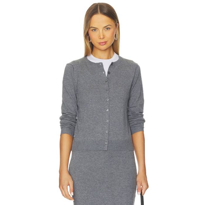 L\u0027academie 【 By Marianna Torrey Cardigan Women Charcoal Grey 】 ジレー レディース 濃灰色 薄墨色 薄墨色