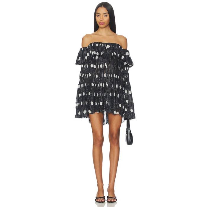 プラバルグルン Prabal Gurung 【 Off-Shoulder Long Sleeve Faux Sweater Top Women Black \u0026Amp; White 】 Sleeve 衣袂 調教師 レディース 黒いこと 黒いこと 白いこと 白いこと