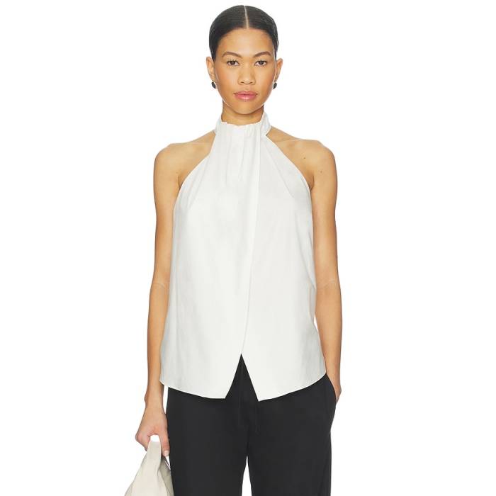 St. Agni 【 Oxford Halter Tie Back Top Women White 】 オックスフォード タイ レディース 白いこと 白いこと