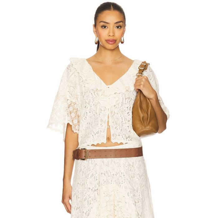 Spell 【 Lux Lisbon Lace Blouse Women Vintage Cream 】 レディース vintage ビンテージ・ヴィンテージ 皮膚軟化剤