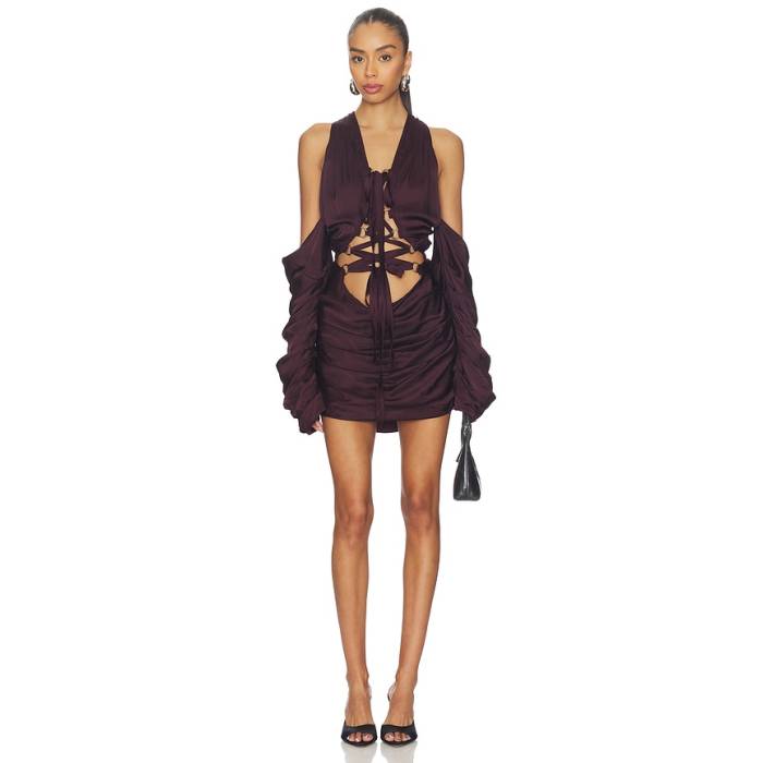 Amor Mia 【 No Strings Attached Dress Women Plum 】 お召しもの レディース