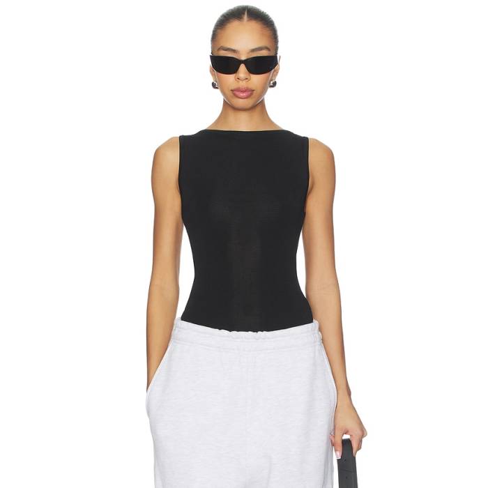 Entire Studios 【 Boat Neck Bodysuit Women Black 】 上半身背広 レディース 黒いこと 黒いこと