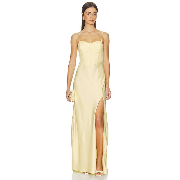 Astr The Label 【 X Revolve Zinnia Gown Women Butter Yellow 】 レディース yellow 黄色・イエロー｜スニケス
