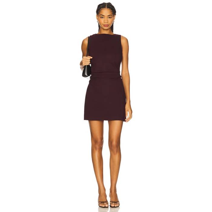 For Love & Lemons 【 Pauline Mini Dress Women Burgundy 】 ドレス レディース ワイン色・バーガンディー|スニケス