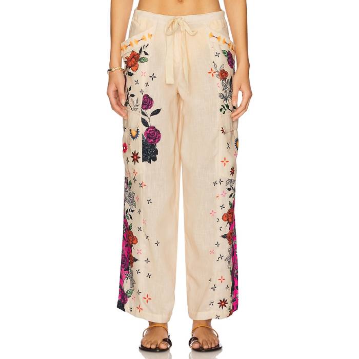Agua Bendita 【 X Revolve Alice Pants Women Bohemian White Floral 】 レディース ボヘミアン 白色 ホワイト|スニケス