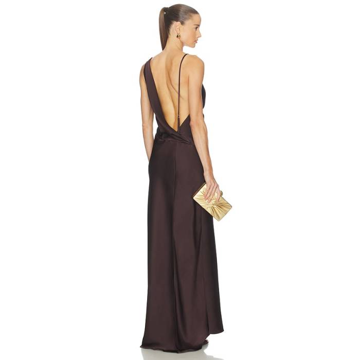 Nbd 【 Mirella Gown Women Chocolate Brown 】 レディース 赤銅色 赤銅色 ドレス-レディースファッション