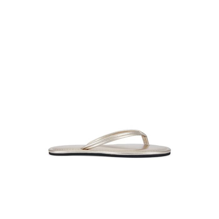 St. Agni 【 Thong Detail Slide Women Soft Gold 】 Slide サンダル レディース ゴールド