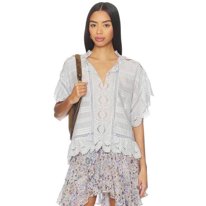 Isabel Marant Etoile 【 Payton Top Women Light Blue 】 レディース 青碧 青碧