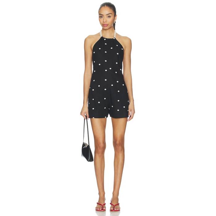 Maude Club 【 Nica Romper Women Black Sand 】 ロンパース レディース 黒いこと 黒いこと 砂色・砂子