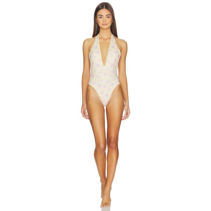 Loveshackfancy 【 Meegan Swimsuit One Piece Women Sunshine Dream 】 水泳着 レディース いき込み