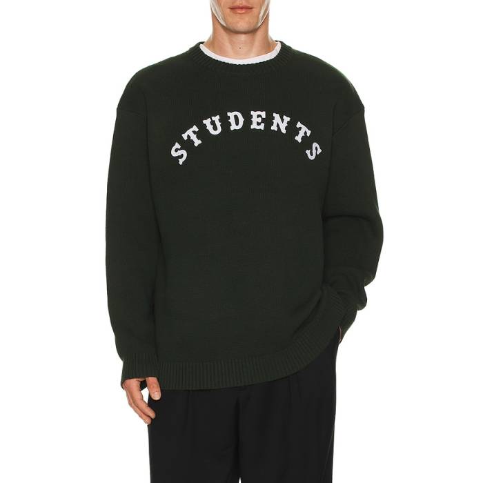 Students Golf 【 Oakridge Knit Crew Sweater Men Pine 】 ニット クルー トレーナー メンズ