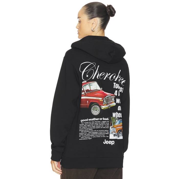 Philcos 【 Jeep Cherokee Hoodie Unisex Black 】 フーディー パーカー ユニセックス 黒色 ブラック|スニケス