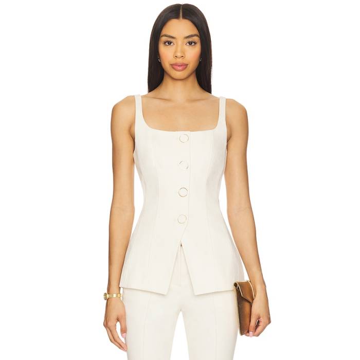 Veronica Beard 【 Liana Top Women Ecru 】 レディース