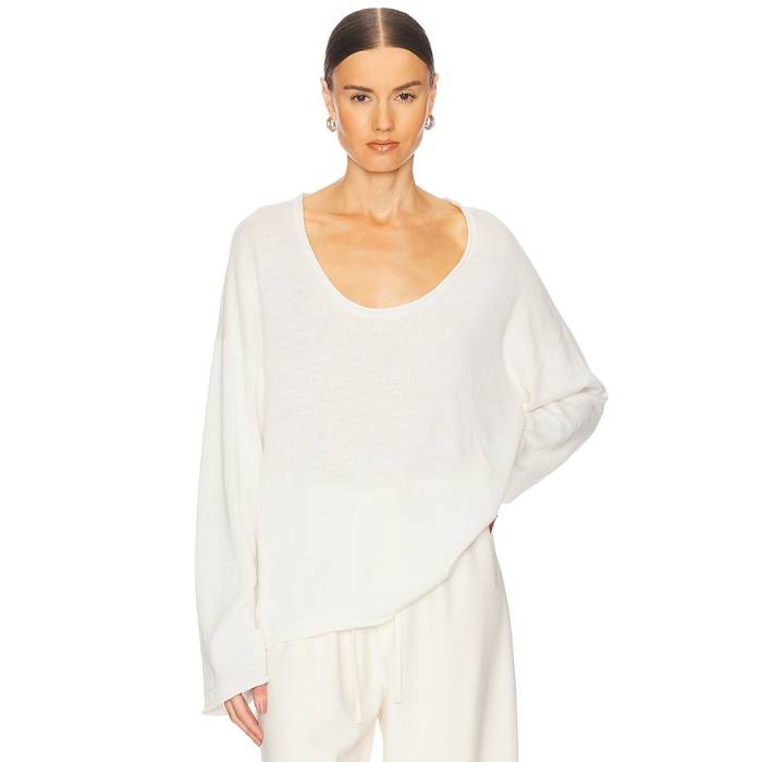 Helsa 【 Palmer Sweater Women Ivory 】 調教師 レディース 象牙色