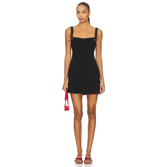 Guizio 【 Penelope Plisse Dress Women Black 】 ドレス レディース 黒色 ブラック|スニケス