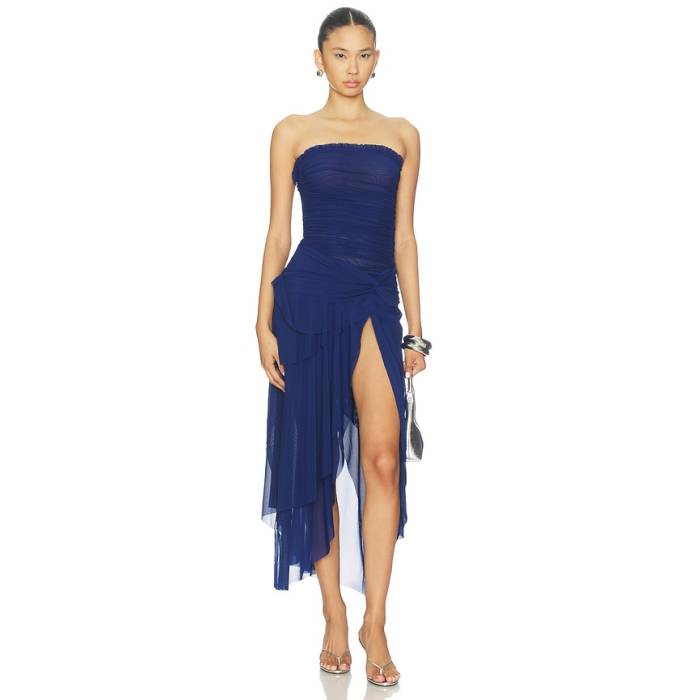 Guizio 【 X Revolve Lyla Twist Dress Women Navy 】 お召しもの レディース 紺色 米国海軍 ドレス-レディースファッション