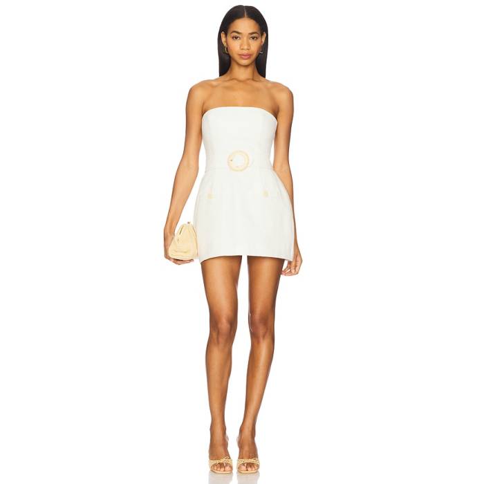 アマンダアプリチャード Amanda Uprichard 【 Gramercy Skort Romper Women Ecru 】 ロンパース レディース