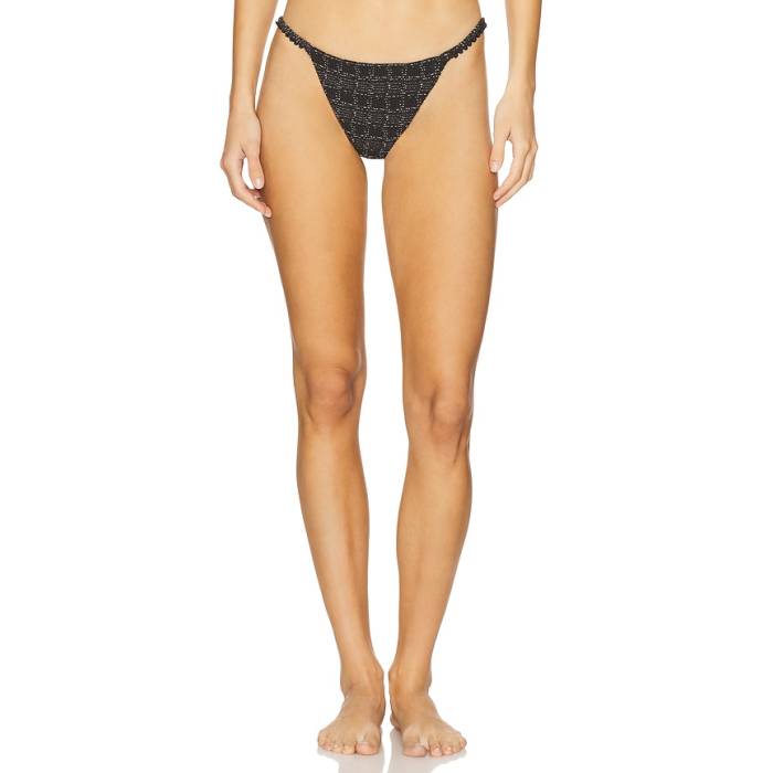 Devon Windsor 【 X Revolve Diane Bikini Bottom Women Black Tweed 】 ズボン ボトムス レディース 黒いこと 黒いこと