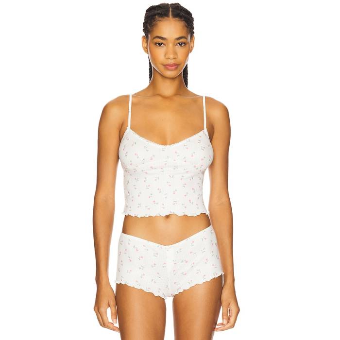 For Love \u0026 Lemons 【 Elliana Sleep Top Women White 】 レディース 白いこと 白いこと