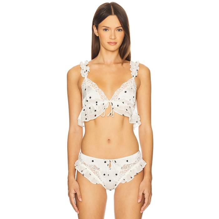 For Love & Lemons 【 Butterfly Lace Ruffle Bralette Women Cream White 】 レディース クリーム 白色 ホワイト｜スニケス 19,575円