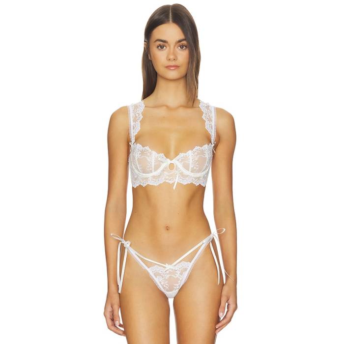 For Love \u0026 Lemons 【 Rita Rose Underwire Bra Women White 】 Rose サクラ色 レディース 白いこと 白いこと