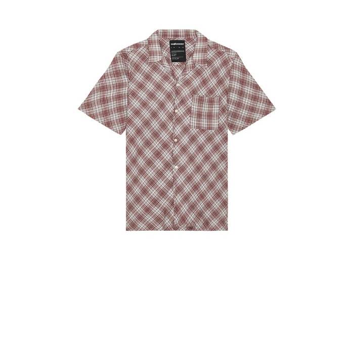 The Hundreds 【 Terrace Woven Shirt Men Burgundy 】 Woven ウーブン メンズ ワイン色・バーガンディー|スニケス