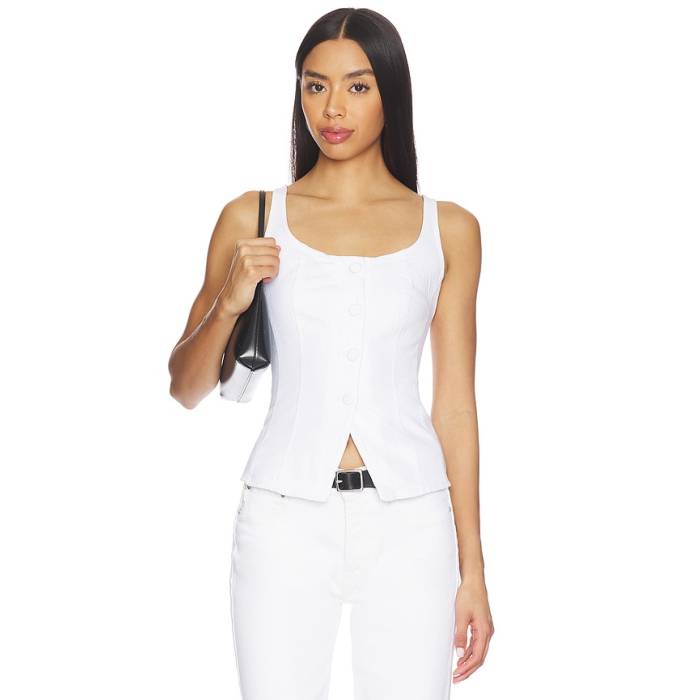 ディーエルナインティーンシックスティワン Dl1961 【 Lisa Denim Top Women White 】 ジーンズ レディース 白いこと 白いこと
