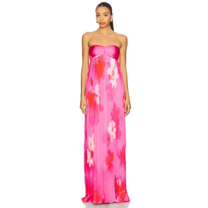Lovers And Friends 【 Gia Gown Women Pink Floral Multi 】 レディース pink サクラ色