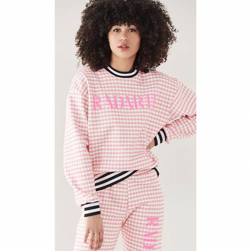 ピンク スウェットシャツ トレーナー レディース Pink Rodarte Radarte Rad Gingham Sweatshirt Gamerzos Com