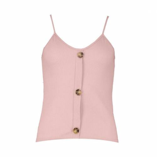 当店だけの限定モデル高評価 ファッションブランドカジュアルファッションブーフーboohoo 小さめ レディース Boohoo Petite Rib Mock Horn Button Cami Top Blush 2020最新作