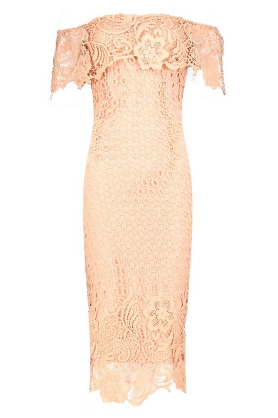 珍しい ブーフー Boohoo Boutique ドレス ミディドレス Boohoo Boutique Lace Off Shoulder Blush レディースファッション ワンピース 大流行中 Www Estelarcr Com