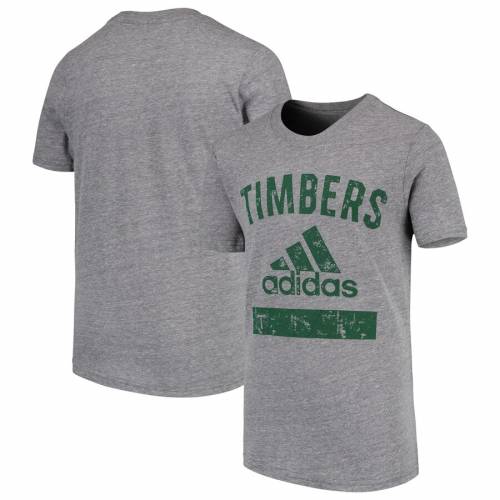 アディダス Adidas ポートランド ティンバーズ 子弟本旨 分隊 ジャージ 灰色 薄墨 グレイ Team Gray Adidas Youth Triblend Tshirt Heathered キッズ ビューティー マタニティ トップス Tシャツ Arcprimarycare Co Uk