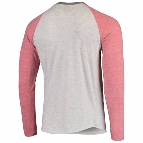 安い購入 オリジナルレトロブランド Original Retro Brand ケンタッキー ラグラン スリーブ Tシャツ 灰色 グレー グレイ 赤 レッド 長袖 Sleeve Gray Red Original Retro Brand Kentucky Derby Tricolor Raglan Tshirt Heathere 新版 Www Vidpro Com Ar
