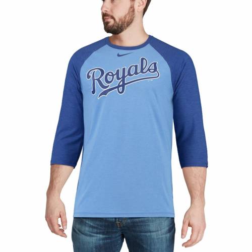 スポーツブランド トップス ラグラン カジュアル ファッション トップス Tシャツ カットソー 長袖 Tシャツ トップス ナイキ 売れ筋ランキングも掲載中 Nike カンザス シティ ロイヤルズ ラグラン Tシャツ カンザスシティ Nike Wordmark Triblend Raglan 3