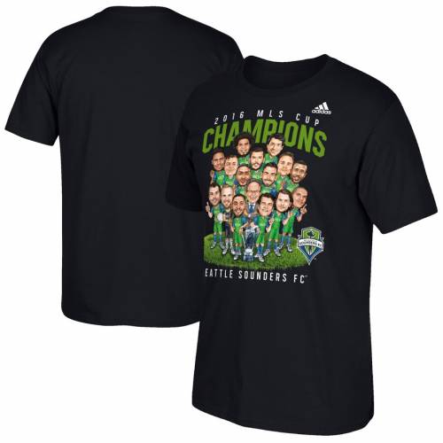 ディズニープリンセスのベビーグッズも大集合 アディダス Adidas アディダス シアトル サウンダーズ Tシャツ 黒色 ブラック Adidas 16 Mls Cup Champions Caricature Tshirt Black メンズファッション トップス Tシャツ カットソー スニケス 驚きの価格
