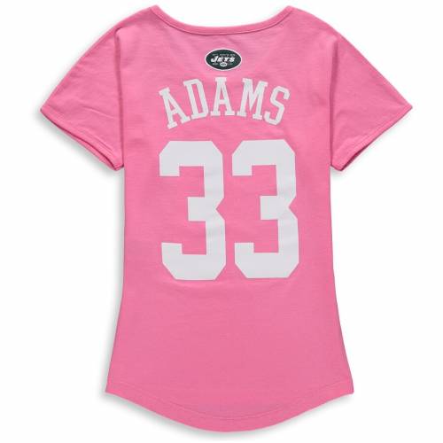 Tシャツ カットソー 人気ブランド Tshirt Number Name Mainliner Dolman Youth Girls Adams Jamal Outerstuff Pink ニューヨーク ピンク Tシャツ 子供用 ジェッツ アダムス Outerstuff アウタースタッフ キッズ トップ マタニティ ベビー Beachsidecliniccr Com