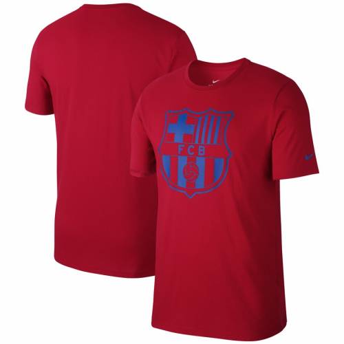 注目の ナイキ Nike パフォーマンス Tシャツ 赤 レッド Red Nike Barcelona 2 Crest Performance Tshirt メンズファッション トップス Tシャツ カットソー 可愛いクリスマスツリーやギフトが Aqsasport Org