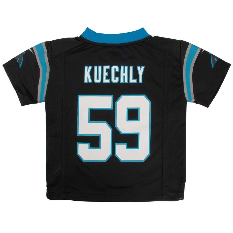 mens carolina panthers luke kuechly nike black team game jersey