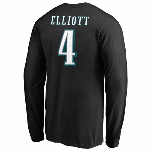 お買得 Tシャツ カットソー Elliott Jake Branded Fanatics By Line Pro Sleeve Nfl 長袖 ブラック 黒色 Tシャツ スリーブ アイコン イーグルス フィラデルフィア プロ Branded Fanatics By Line Pro Nfl ファナティクス Player Nu Name Icon