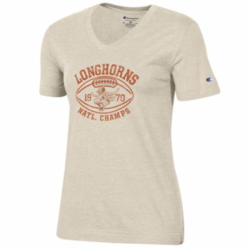 最も優遇 チャンピオン Champion チャンピオン テキサス ロングホーンズ レディース ボルト ロゴ Vネック Tシャツ Women S Champion Vault Logo Vneck Tshirt Oatmeal レディースファッション トップス Tシャ 驚きの安さ Miadvogados Com