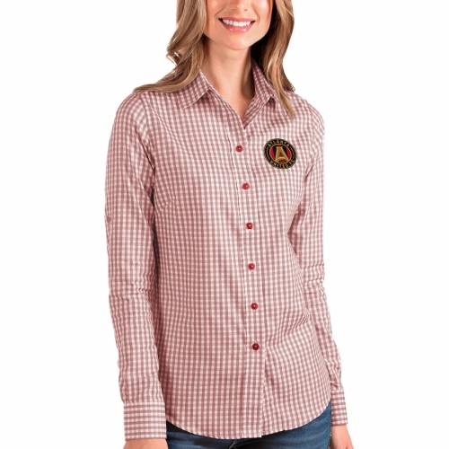 代引不可 楽天市場 アンティグア Antigua アトランタ ユナイテッド レディース スリーブ 赤 レッド Women S 長袖 Sleeve Red Antigua Structure Buttonup Shirt レディースファッション トップス スニケス 偉大な Advance Com Ec