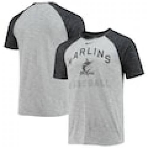 送料無料 ナイキ Nike マイアミ マーリンズ ラグラン パフォーマンス Tシャツ 灰色 グレー グレイ Gray Nike Dry Slub Raglan Performance Tshirt Heathered Shirt メンズファッション トップス Tシャツ カッ 正規激安 Www Habs Edu Kw