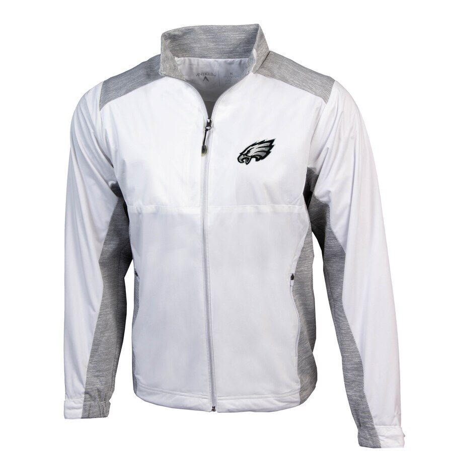 売れ筋 アンティグア Antigua フィラデルフィア イーグルス フルジップ ジャケット 白色 ホワイト Antigua Revolve Fullzip Jacket White メンズファッション コート ジャケット 配送員設置送料無料 Steeline Pk