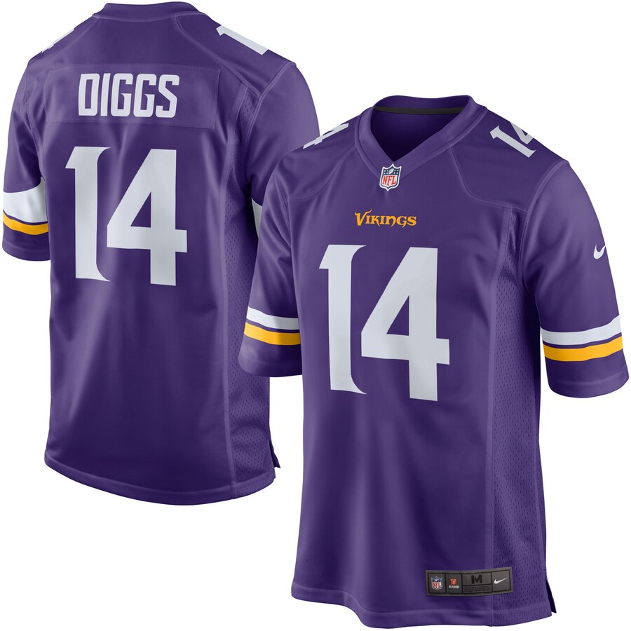 パープル Nike Stefon ミネソタ スポーツ Jersey Diggs アウトドア ゲーム 半袖 ウェア アメリカン 紫 アウトドア Nike Game ジャージー フットボール バイキングス アメリカンフットボール スニケススポーツブランド ナイキ Purple トップス ゲーム