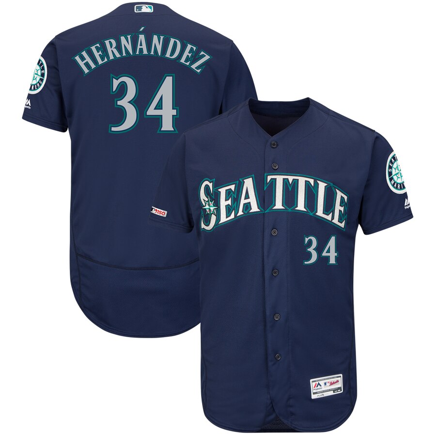 マジェスティック Majestic シアトル マリナーズ オーセンティック コレクション ジャージ Felix Felix Hernandez Seattle Mariners Road Flex 保証書付 Base Authentic Collection Player Jersey オーセンティック Gray Navy 絶品 スポーツ アウトドア